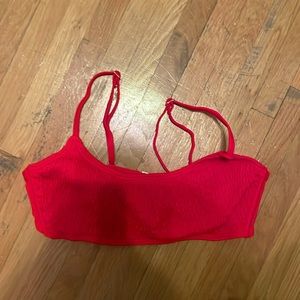 red bikini top